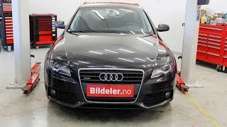 Audi A4 Hvordan bytte støtdemper og fjær foran  2008 til 2015 mod B8 [upl. by Bick669]