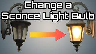 How to change an Outdoor Porch Lantern Sconce Light BulbSimple DIY do it yourself procedure HQ [upl. by Napier]