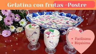 Gelatina de fruta postre [upl. by Acilgna]