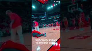 The Rockets mascot messed with the wrong person 🥊🏀 coldmoments basketball [upl. by Pember]