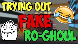 TRYING OUT FAKE ROGHOUL GAME  ROBLOX [upl. by Oetomit]