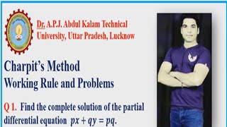 8Charpit Methodworking Rule and ProblemUNIT1MathematicsIVAKTUBAS303BAS403 [upl. by Mast576]