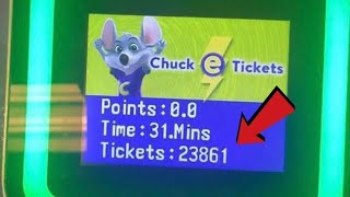 Over 20000 tickets at Chuck E Cheese HUGE Jackpots [upl. by Nealy]