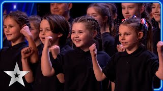 ADORABLE childrens choir welcome home our heroes  Unforgettable Audition  Britains Got Talent [upl. by Arramat350]