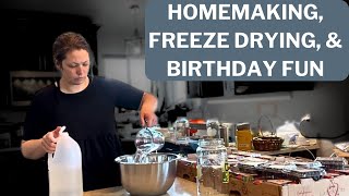 Large Family Life  Cooking Cleaning Freeze Drying amp Birthday Dinner [upl. by Emiline133]