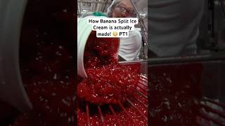 How Banana Split Ice Cream is actually made 😳 PT1 bananasplit bananasplits icecreamsandwich [upl. by Sabec]