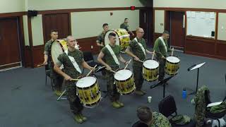 “The Commandants Own” Drumline  Toss Across [upl. by Lemart]