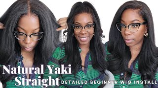 AFFORDABLE Textured Wig Yaki Straight DETAILED Wig Install Bye Bye Knots Precut Wig Klaiyi Hair [upl. by Jada]