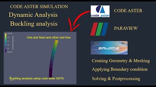 Buckling analysis of column using code astersalome meca tutorialparaview tutorialtut2 [upl. by Anemolif]