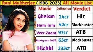 Rani Mukherjee 19962023 all movie list Rani Mukherjee all hit and flop movie name list [upl. by Aural588]