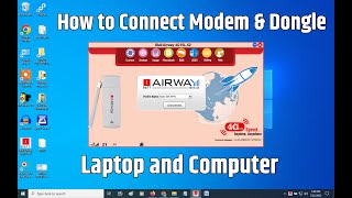 How to connect dongle to laptop  How to connect modem to laptop  How to use modem in laptop [upl. by Reffotsirhc]