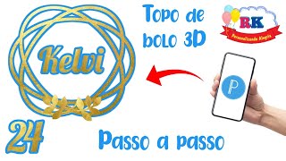 Como fazer topo de bolo em camadas pelo celular  pixel lab [upl. by Calypso]