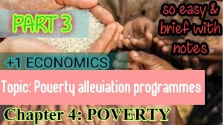 Poverty alleviation programmes  Chapter 4  Plus one economics  PART 3 [upl. by Fabron]