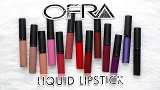 Review amp Swatches OFRA Long Lasting Liquid Lipsticks  Dupes [upl. by Retsub366]