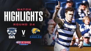 Geelong v West Coast Eagles Highlights  Round 24 2024  AFL [upl. by Onavlis]