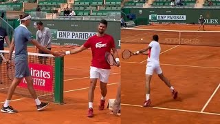 Novak Djokovic vs Alexander Zverev Incredible Practice Match  Monte Carlo 2024 [upl. by Elliven589]