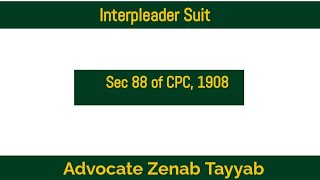 Sec 88 of CPC 1908  Interpleader suit [upl. by Acinnor452]