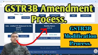 how to gstr3b amendment process Gstr3b amendment [upl. by Manuela]