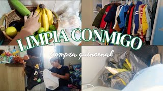 COMPRA QUINCENAL 🛒 Limpieza Recamara Pequeña Casa Infonavit 🫧 Vlogmas navidad limpiezadelhogar [upl. by Aivirt]