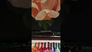 underpainting nearly finished arosebyanyothername rose oilpainting [upl. by Nowd]