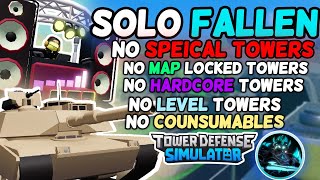 Strategy Solo Fallen with NO SPECIAL TOWERS • TDS [upl. by Aliuqahs]