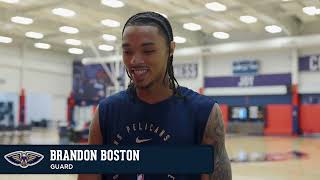 Brandon Boston on stepping into role after joining team  Pelicans vs Cavaliers Shootaround [upl. by Hsan892]