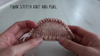 Twin Stitch Knit amp Purl  WWK Tutorial [upl. by Nnyloj841]