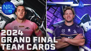 2024 NRL Grand Final Team Cards  NRL on Nine [upl. by Eelirem353]