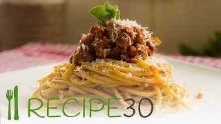 Spaghetti Bolognese recipe with pork and beef by wwwrecipe30com [upl. by Sherlock]