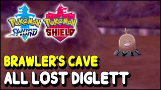 Pokemon Sword amp Shield All Diglett Locations in Brawlers Cave The Isle of Armor DLC [upl. by Zilada]