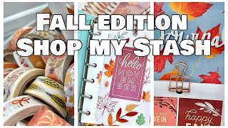 SHOP MY PLANNER STASH  FALL REFRESH FOR NOVEMBER  NEW STICKERS  PLANNER DESK SETUP [upl. by Kennie]