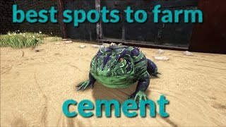 Ark Survival Evolved CenterTips 5 Cementpaste farming with frogbest way amp spots [upl. by Aire]