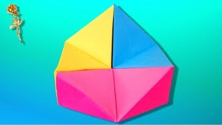 Origami modulaire animé  Hexaflexagone 😃🙃Cercle magique en bipyramides trigonales [upl. by Notsirhc]