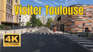 Visiter Toulouse  4k  Driving French region [upl. by Luisa414]