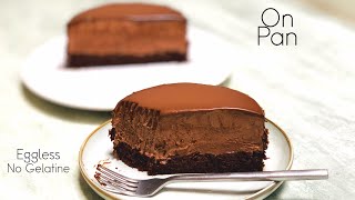 Chocolate Mousse Cake  NoBake Chocolate Mousse Cake Recipe – without Gelatine amp Eggless [upl. by Sansone]