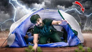 Camping in Dangerous Cyclone  Last Camping 😨 [upl. by Biebel]