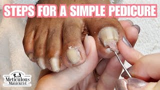 Simple DIY Pedicure on Thick Toenails [upl. by Iaka]