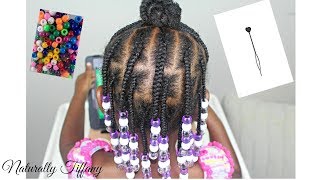 4 Ways to Install Beads  Kids Natural Hair Care [upl. by Atsok]