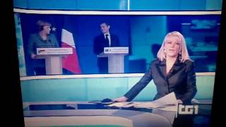 Merkel e Sarkozy ridono di Berlusconi il Tg1 fa la furbata [upl. by Nuarb]