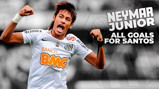 Neymar Jr All 136 Goals For Santos [upl. by Schroer]