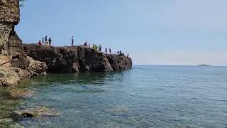 Munising Michigan July 2023 Cliff jumping [upl. by Dorrej693]