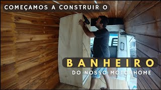 O BANHEIRO parte 2 Nossa parede é de madeira [upl. by Alec]