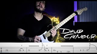 David Gilmour  Castellorizon Guitar cover with TABS [upl. by Sawyor]