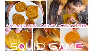 We did the Squid Game Honeycomb Dalgona Sugar Candy Challenge [upl. by Pearson]