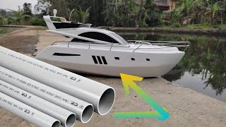 i made a RC boat out of PVC pipe  Full video [upl. by Clement]