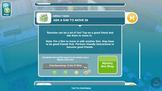 SIMS FreePlay  Weekly Task  Ask to move in [upl. by Atekram]