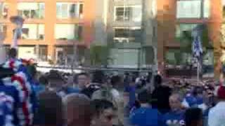 The start of the riots by Rangers Fans in Manchester [upl. by Hecht]