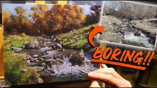 How a BAD photo can ruin your painting Landscape Oil painting TUTORIAL [upl. by Fruma656]