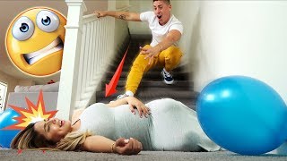 I FELL DOWN THE STAIRS PRANK ON BOYFRIEND  GOT HIM BACK [upl. by Klos]