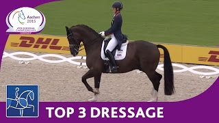 Top 3 Dressage Freestyle  Aachen  FEI European Championships 2015 [upl. by Kahcztiy]